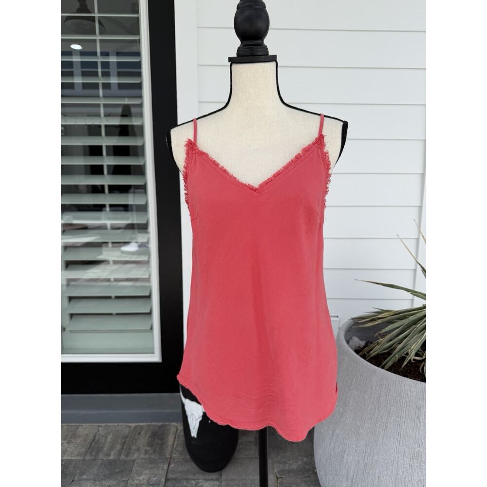 Cloth & Stone Anthropologie Tank Adjustable Straps Raw Hem Boho Cami Small
